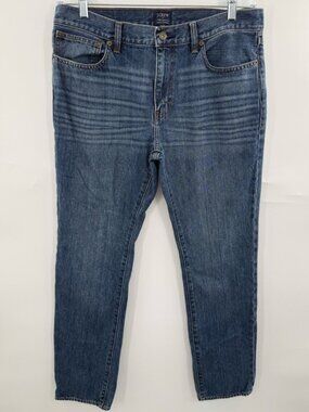 J.Crew Factory The Driggs Jeans Mens 33x30 Slim Tapered Medium Wash 100% Cotton